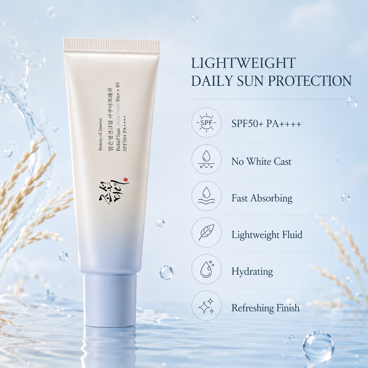 Beauty of Joseon Sunscreen - Relief Sun Aqua-Fresh : Rice + B5 (SPF50+ PA++++)