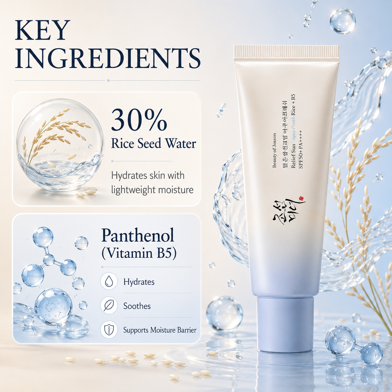 Beauty of Joseon Sunscreen - Relief Sun Aqua-Fresh : Rice + B5 (SPF50+ PA++++)