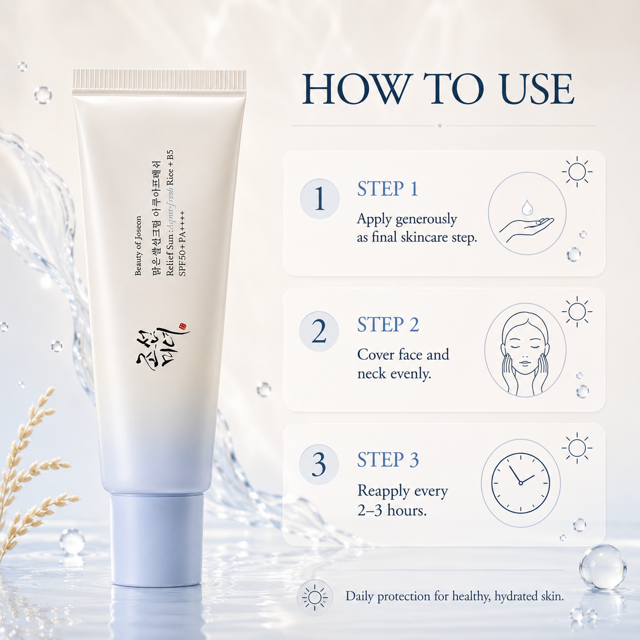 Beauty of Joseon Sunscreen - Relief Sun Aqua-Fresh : Rice + B5 (SPF50+ PA++++)