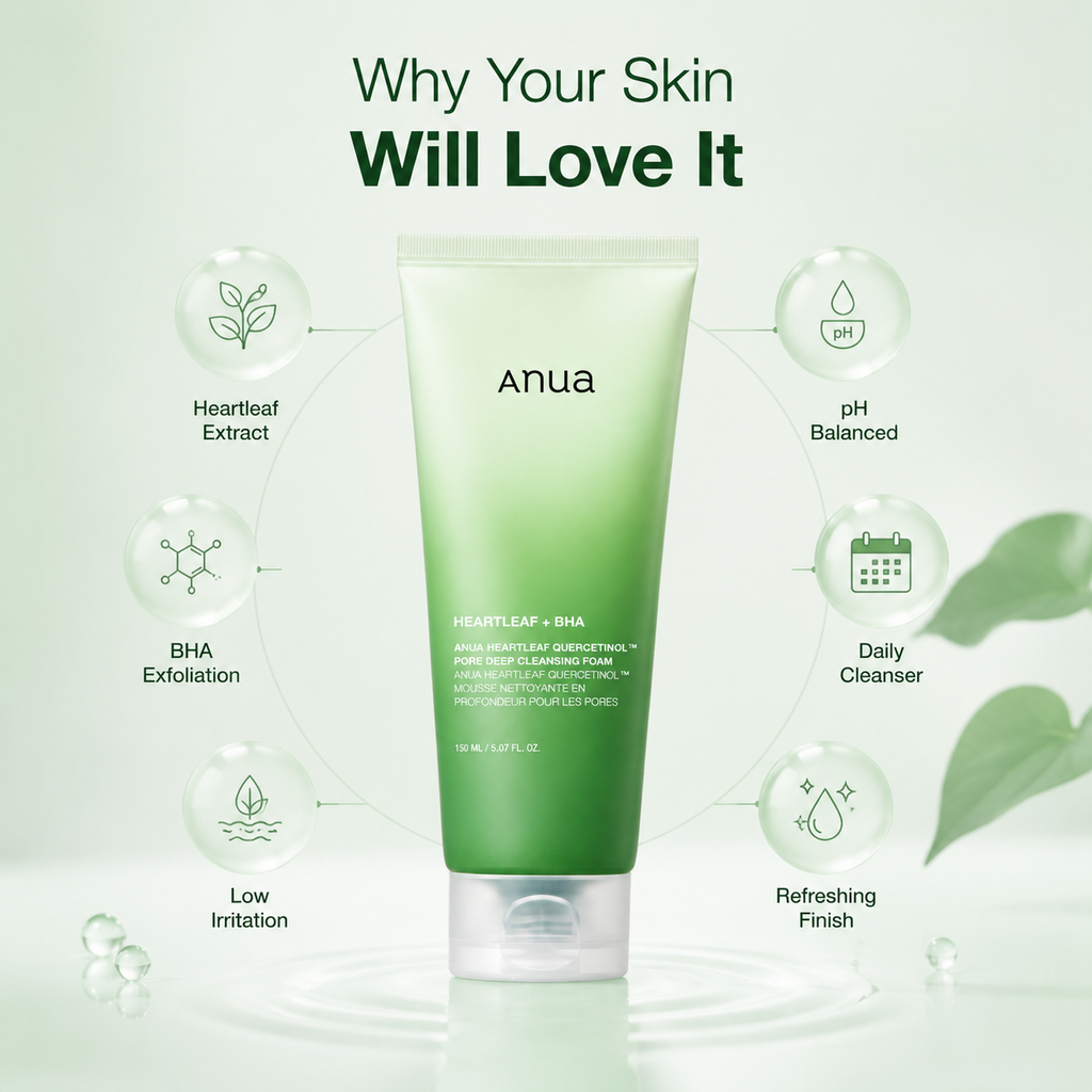 Anua Heartleaf Quercetinol Deep Cleansing Foam