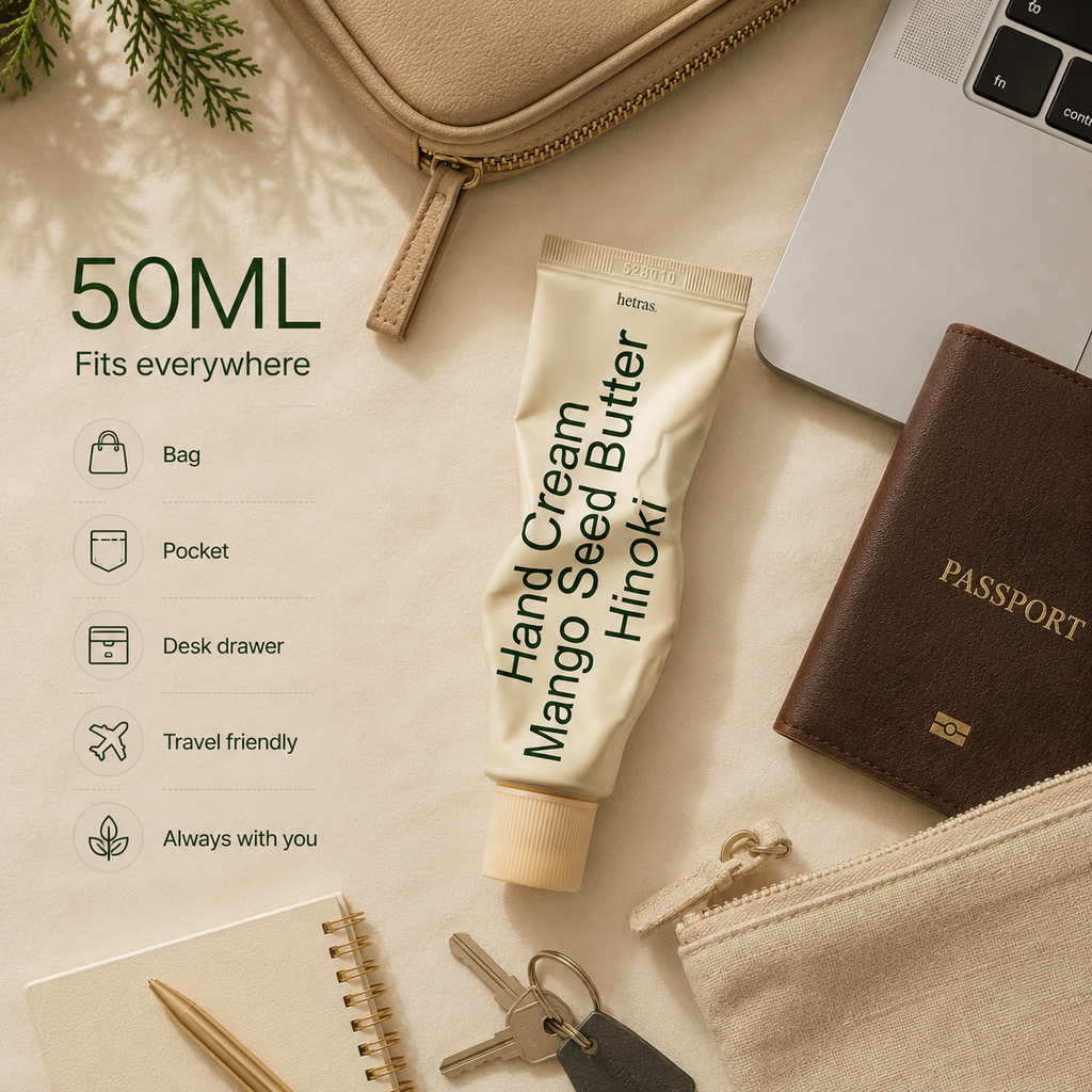 HETRAS Mango Seed Butter Hand Cream - Non Sticky Hand Moisturizer