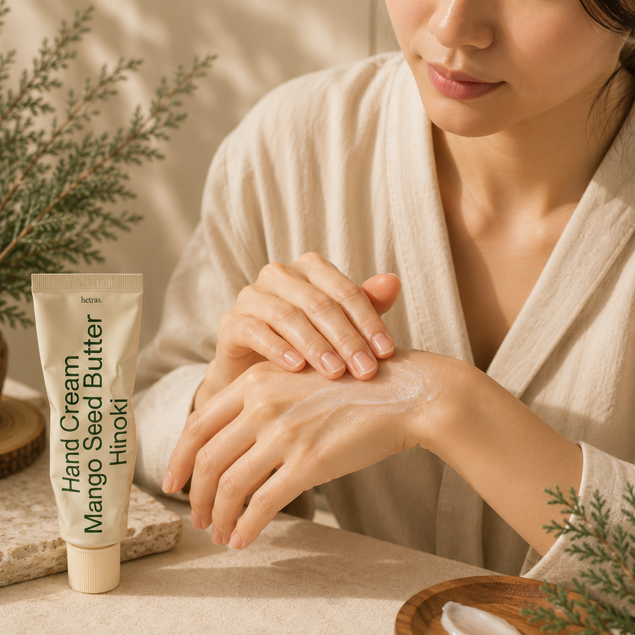 HETRAS Mango Seed Butter Hand Cream - Non Sticky Hand Moisturizer