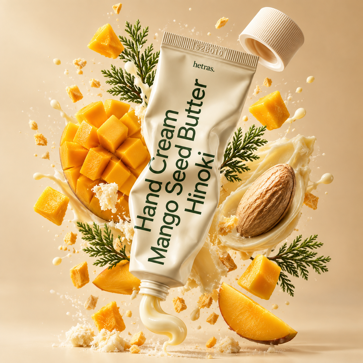 HETRAS Mango Seed Butter Hand Cream - Non Sticky Hand Moisturizer