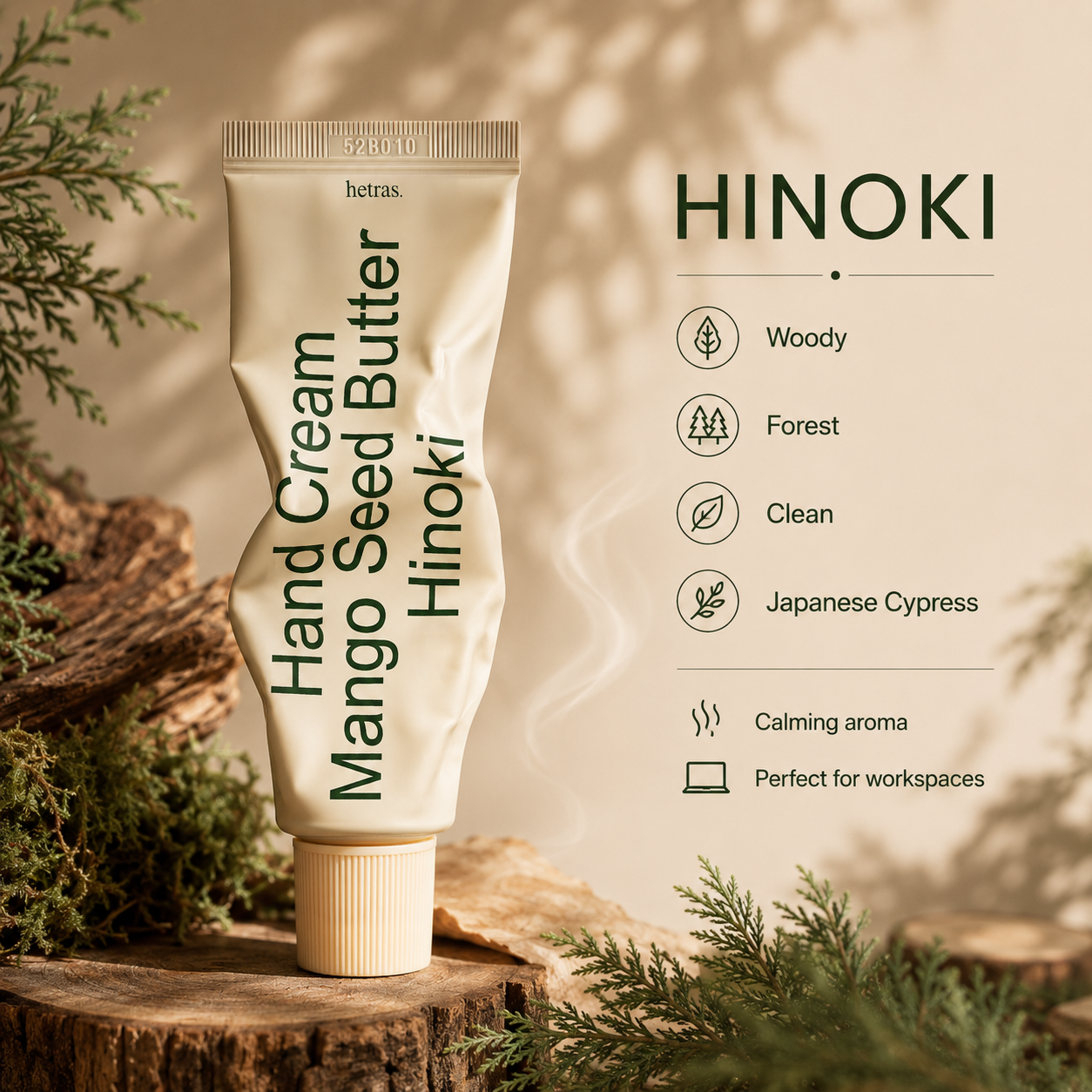 HETRAS Mango Seed Butter Hand Cream - Non Sticky Hand Moisturizer