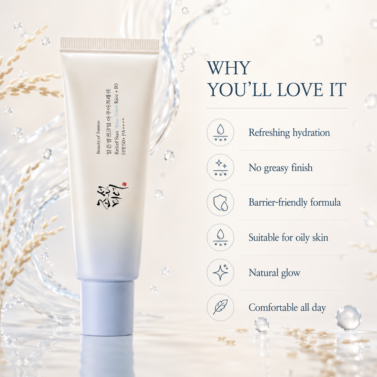 Beauty of Joseon Sunscreen - Relief Sun Aqua-Fresh : Rice + B5 (SPF50+ PA++++)