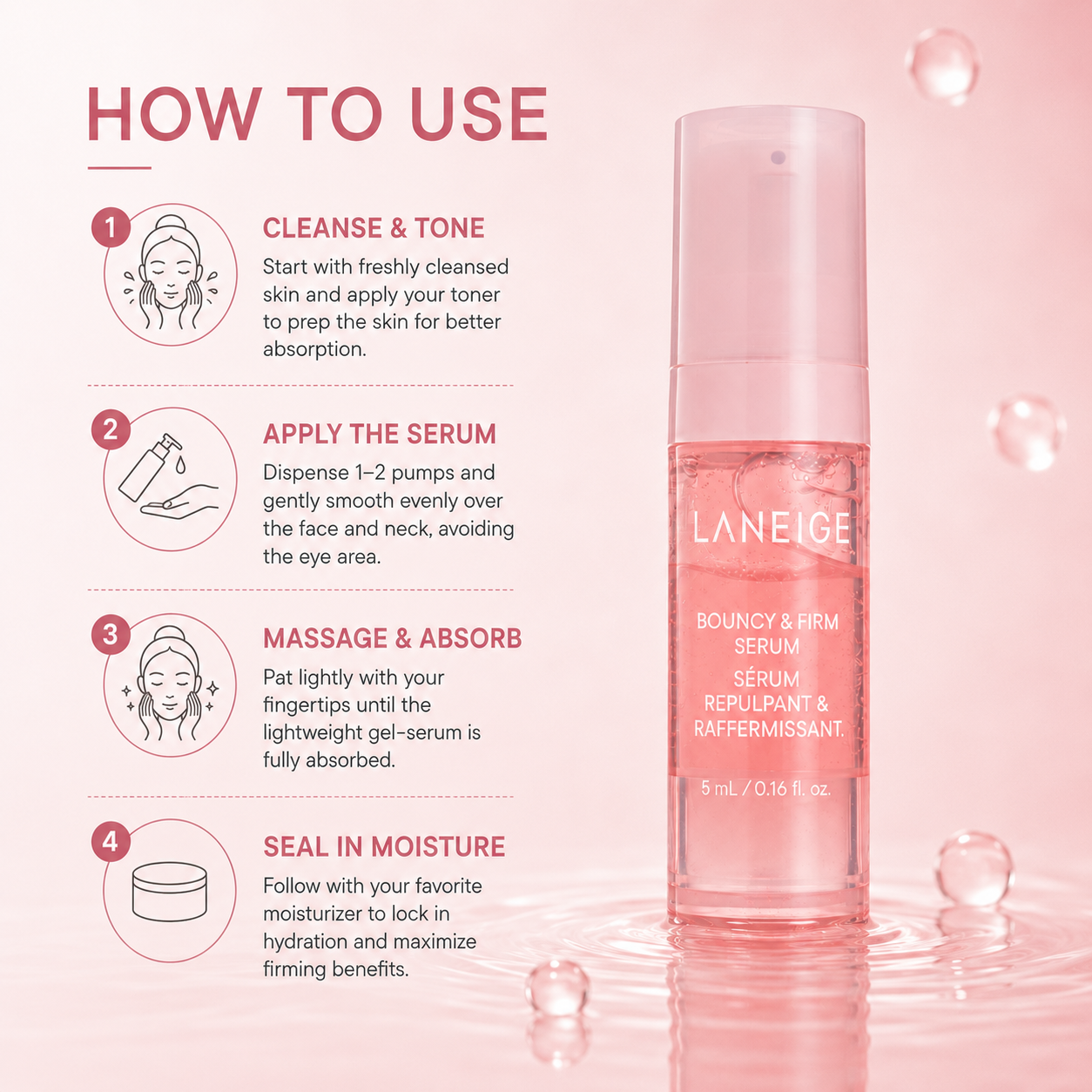 LANEIGE Bouncy & Firm Serum - Visibly Firm & Plump